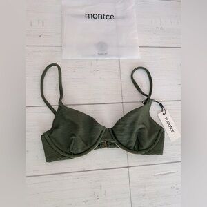 Montce Olive Green Bikini Top
